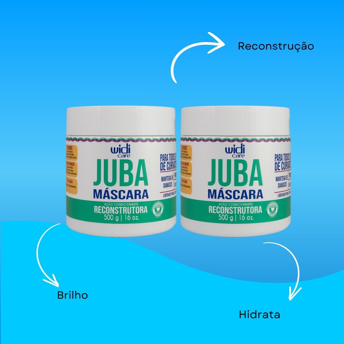 Kit Widi Care Juba Reconstrutura 2 Máscaras 500 g