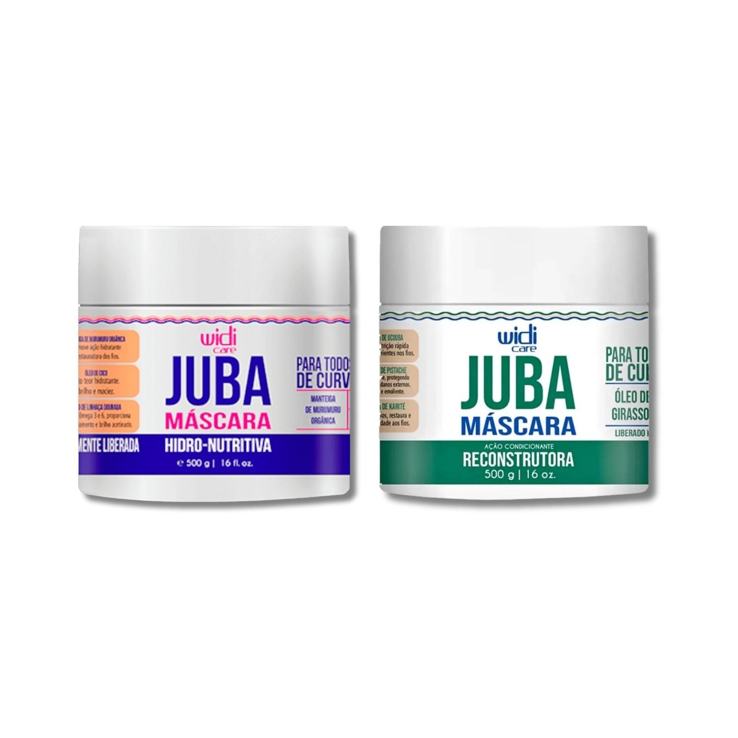 Kit Widi Care Juba Reconstrutura e Nutritiva 2 Máscaras 500 g