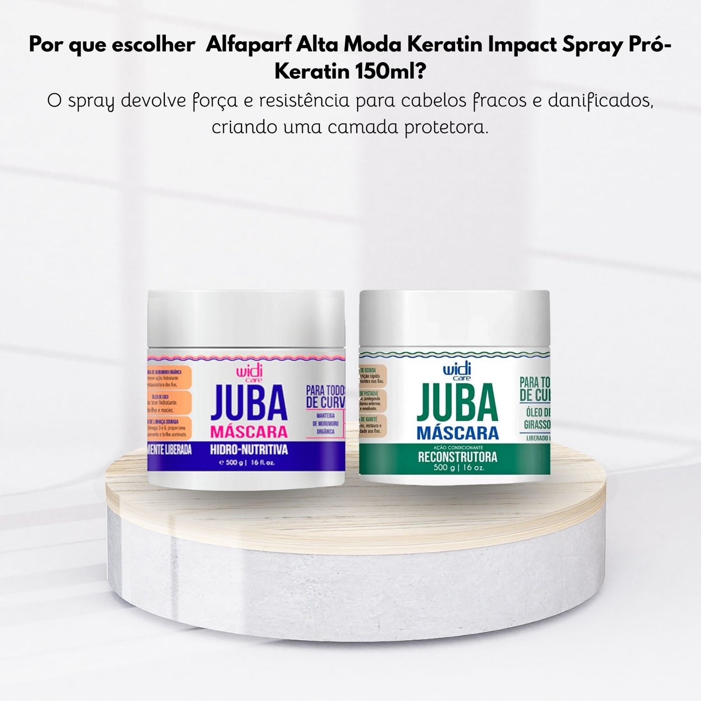 Kit Widi Care Juba Reconstrutura e Nutritiva 2 Máscaras 500 g