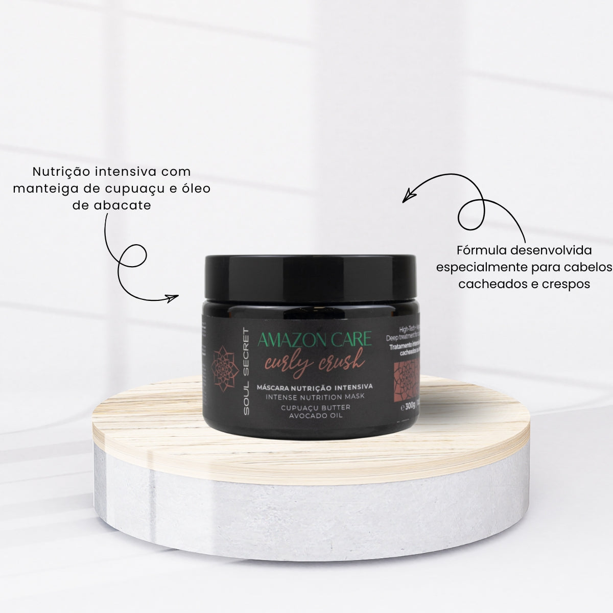 Máscara Soul Secret Amazon Care Curly Crush 300 g