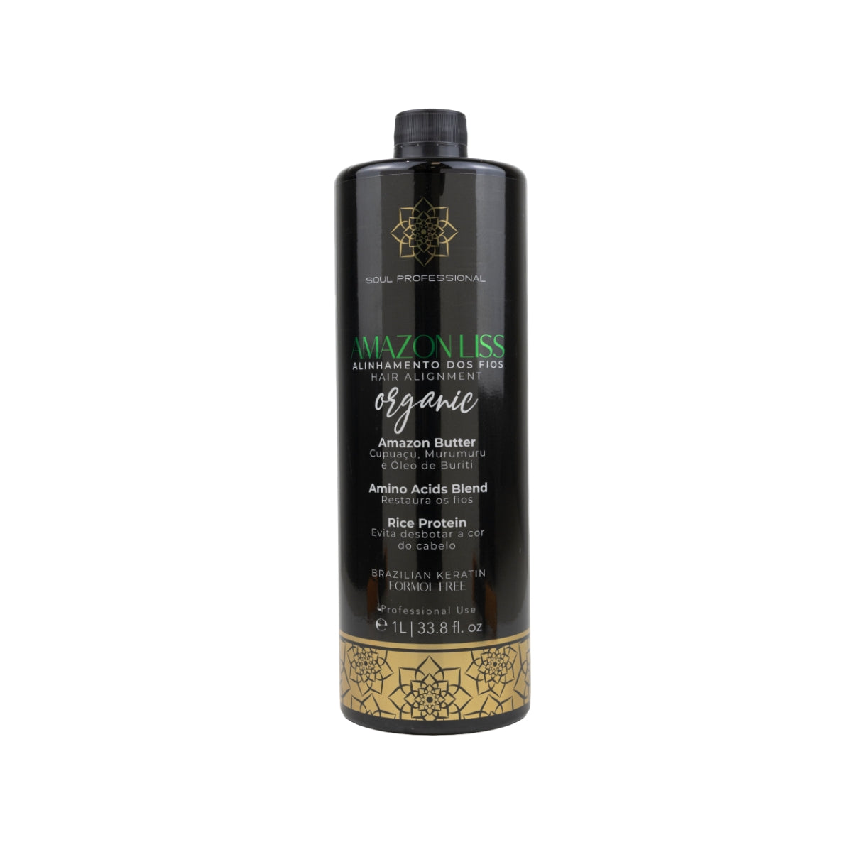 Progressiva Soul Amazon Liss Organic Alinhamento dos Fios 1 Litro
