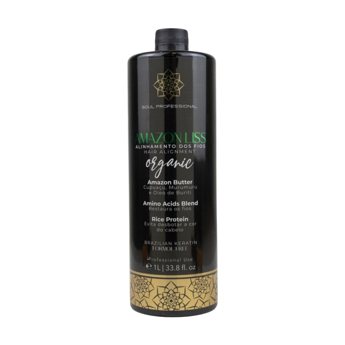 Progressiva Soul Amazon Liss Organic Alinhamento dos Fios 1 Litro