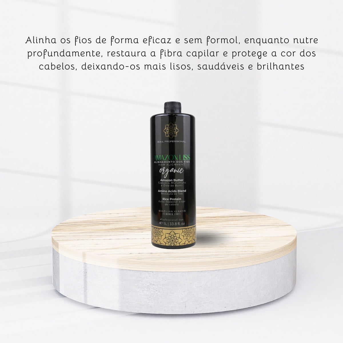 Progressiva Soul Amazon Liss Organic Alinhamento dos Fios 1 Litro