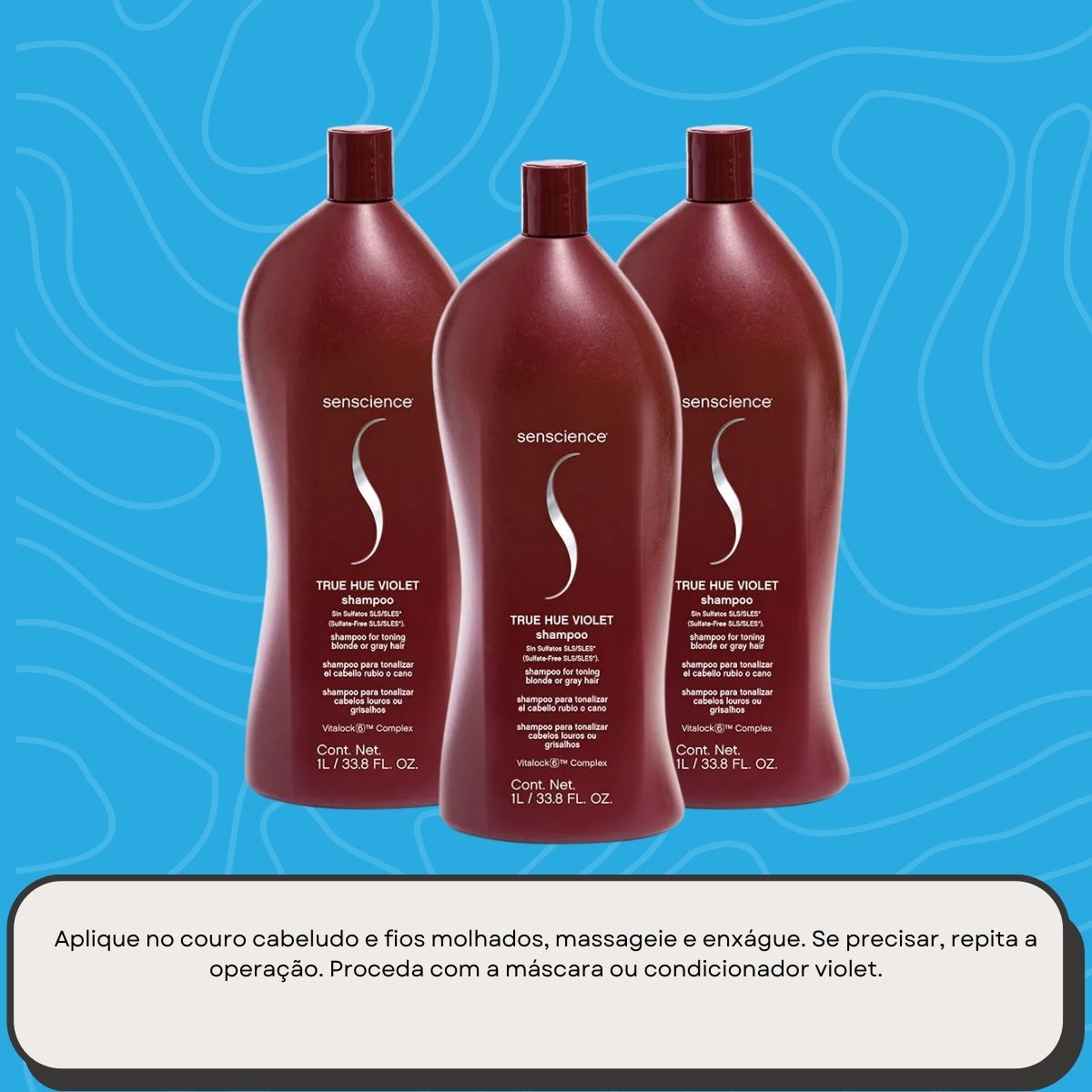 kit Senscience True Hue Violet 3 Shampoo 1 Litro