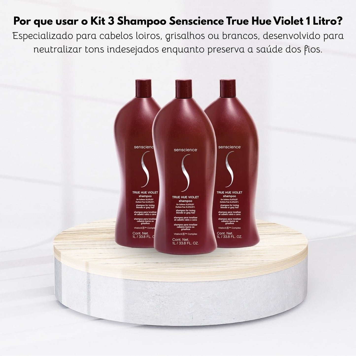 kit Senscience True Hue Violet 3 Shampoo 1 Litro