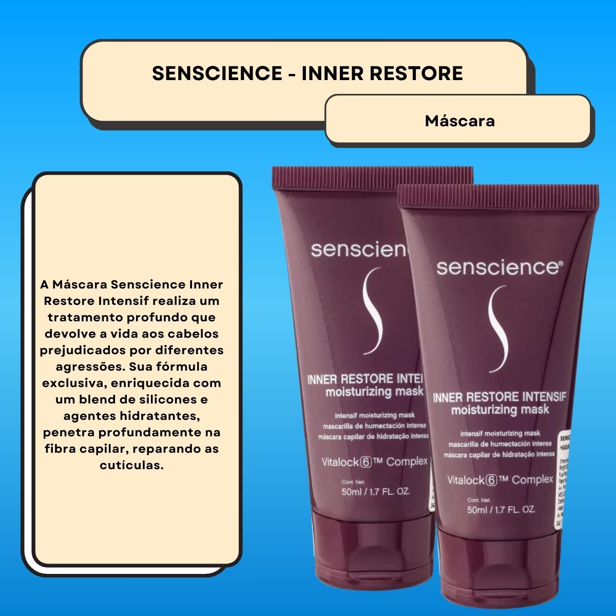 Kit Senscience Inner Restore Moisturizing 2 Mask 50 ml