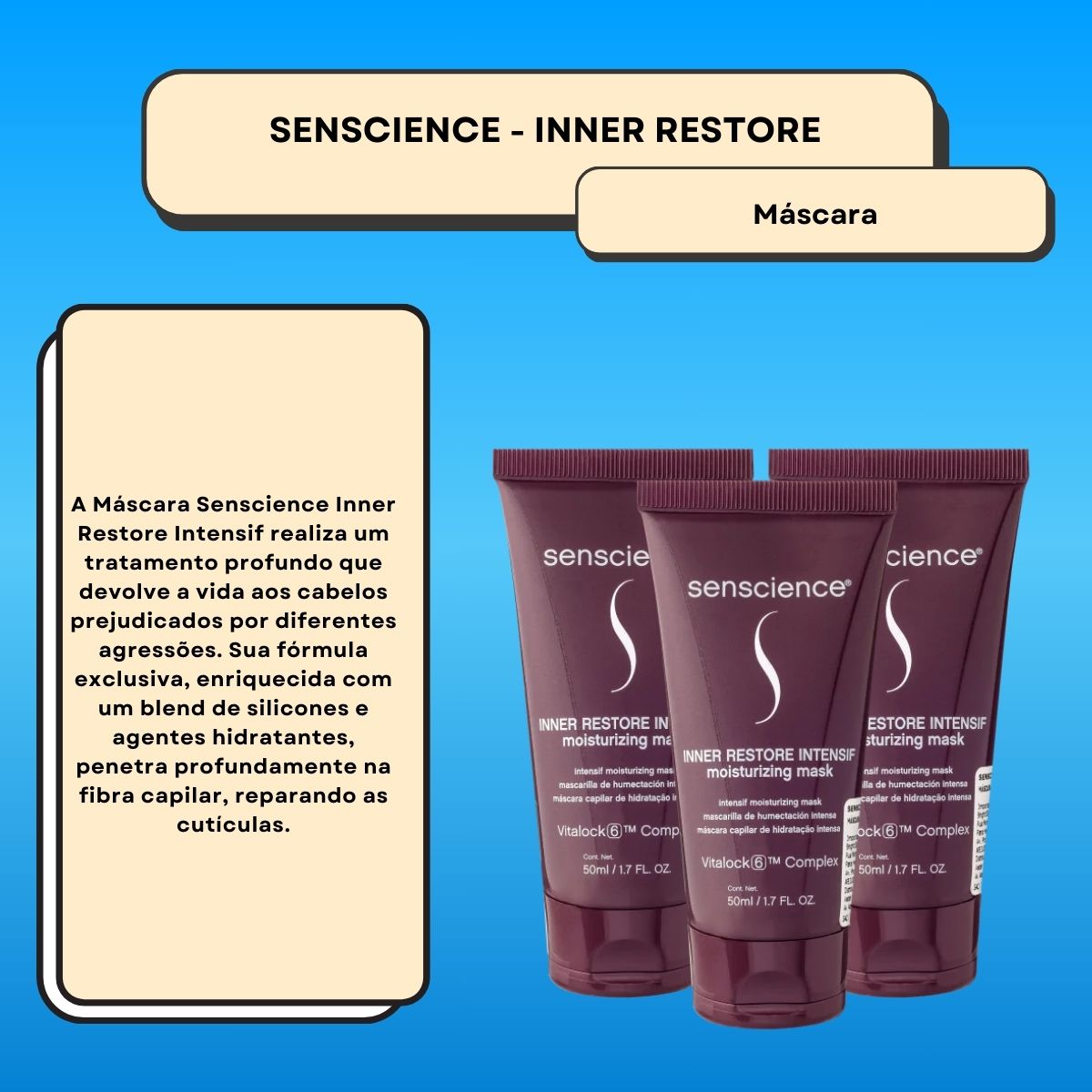 Kit Senscience Inner Restore Moisturizing 3 Mask 50 ml