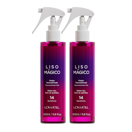 Kit Lowell Keeping Liss Liso Mágico 2 Spray Termoativo 200 ml