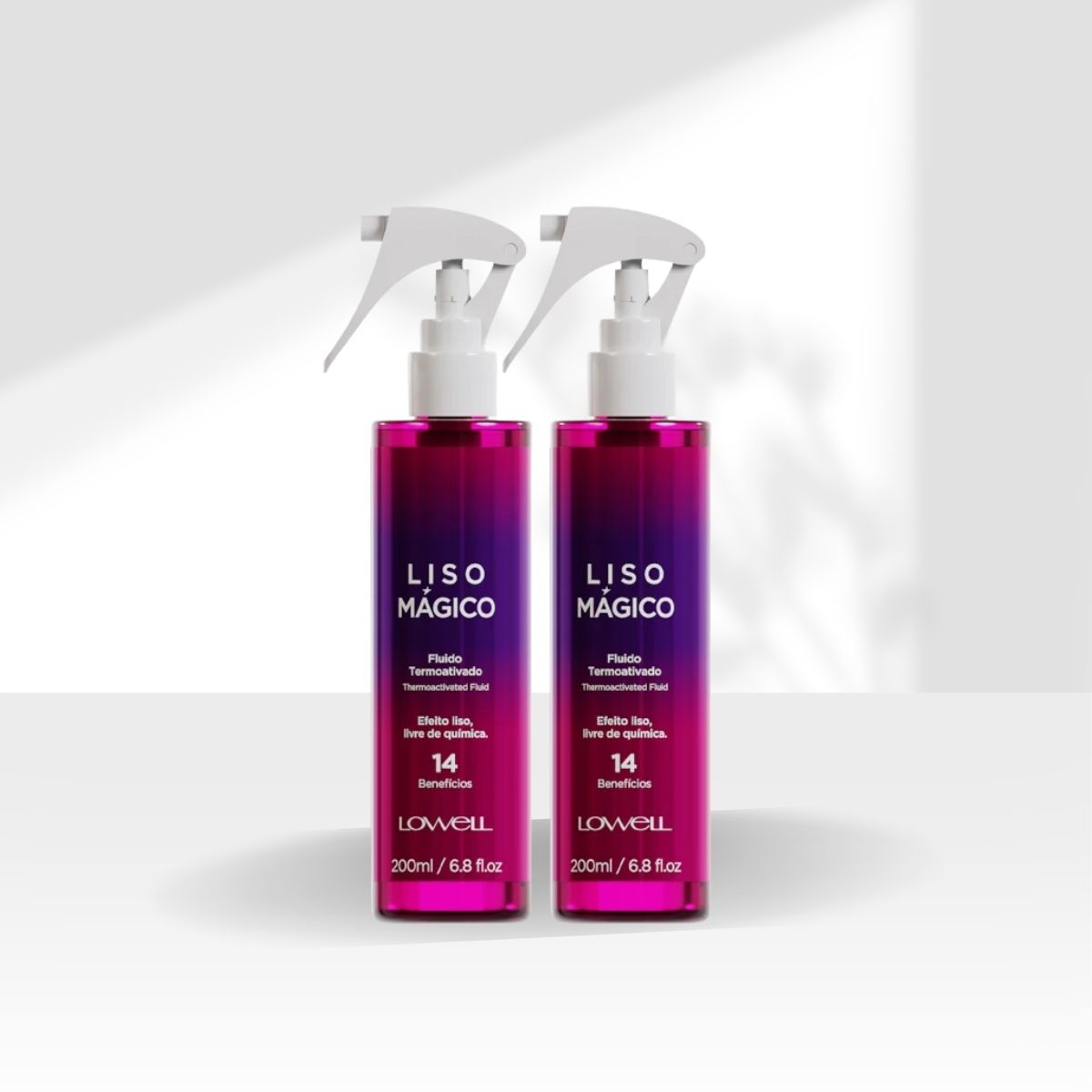 Kit Lowell Keeping Liss Liso Mágico 2 Spray Termoativo 200 ml