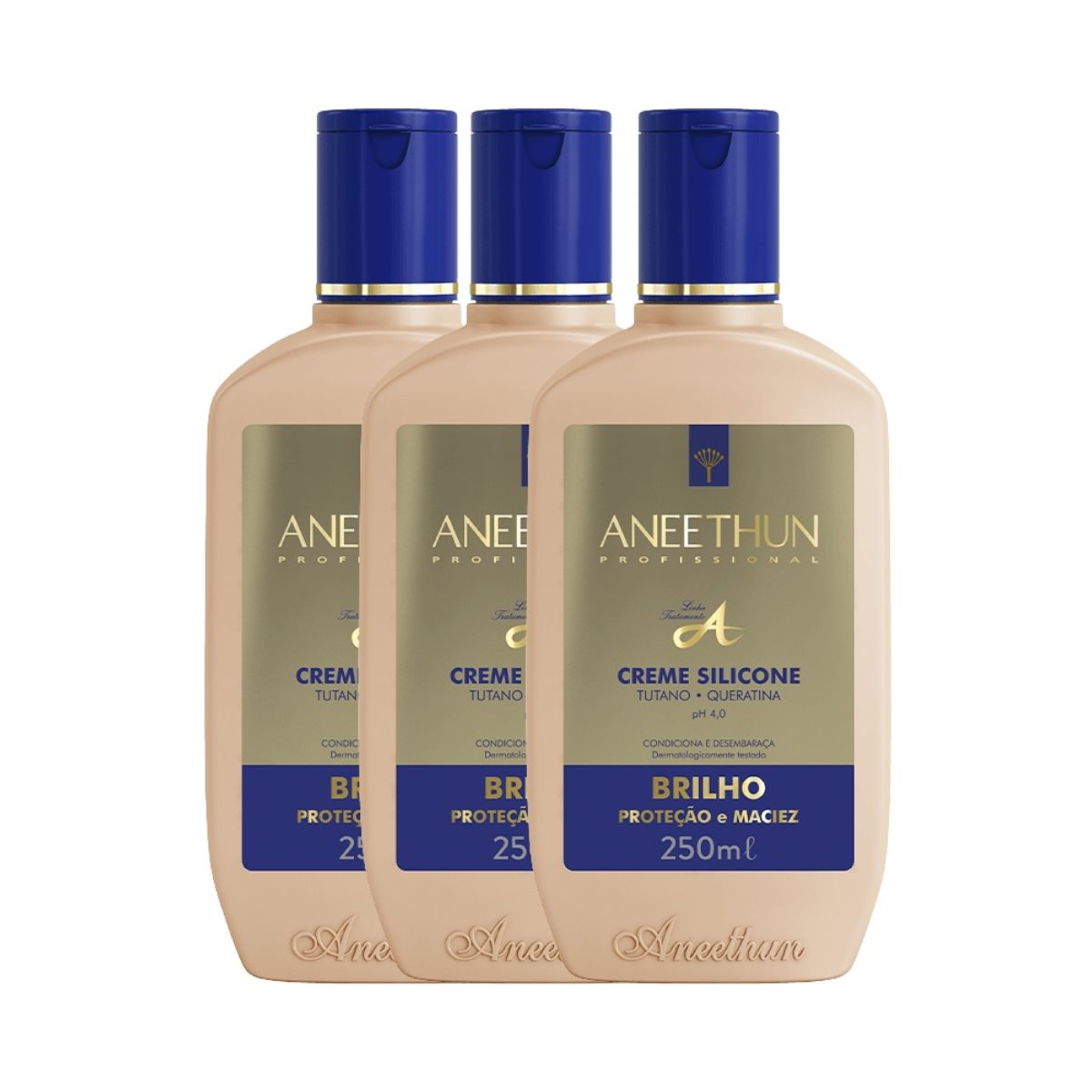 Kit Aneethun Linha A 3 Creme de Silicone 250 ml