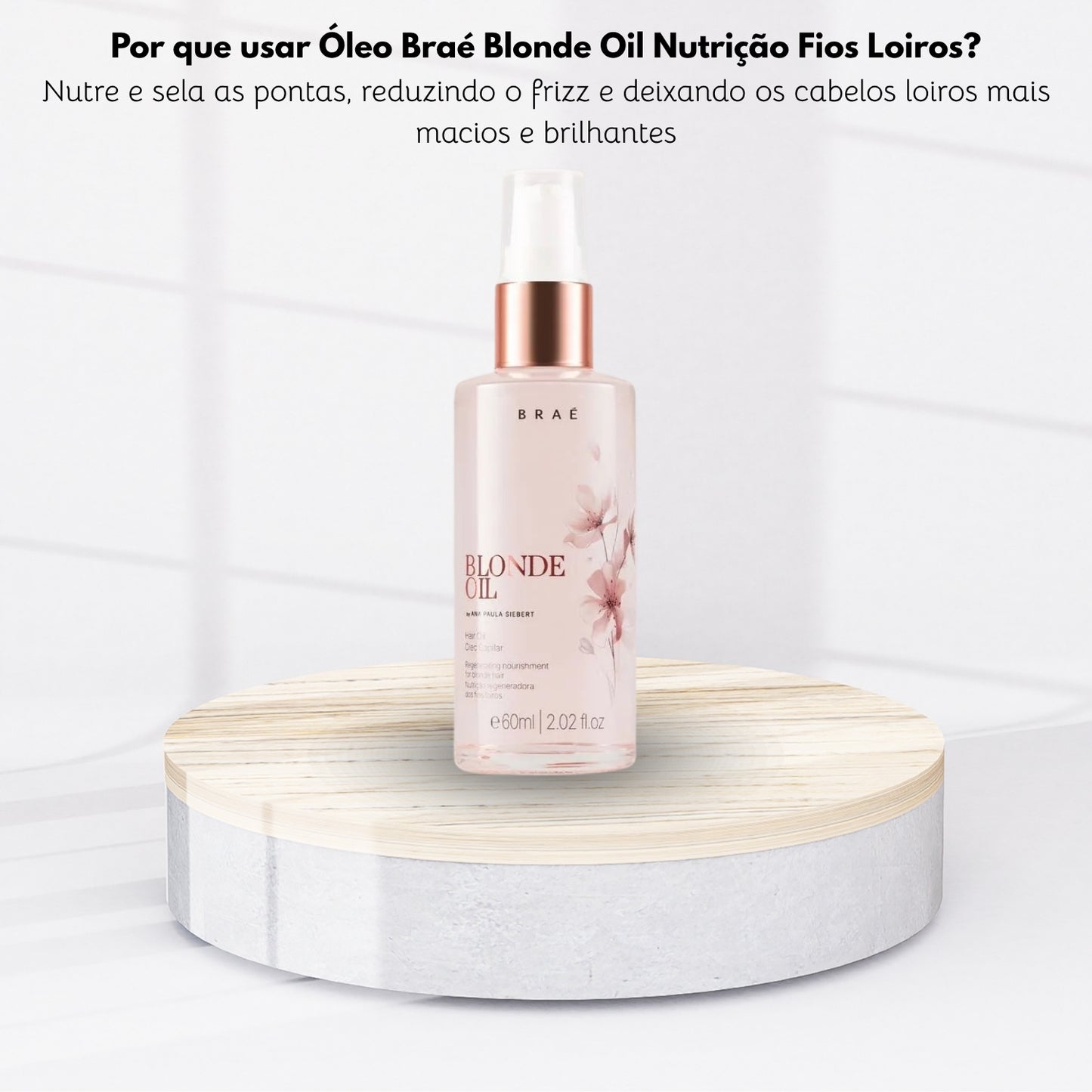 Oleo Braé Blonde Oil Nutrição Fios Loiros 60 ml