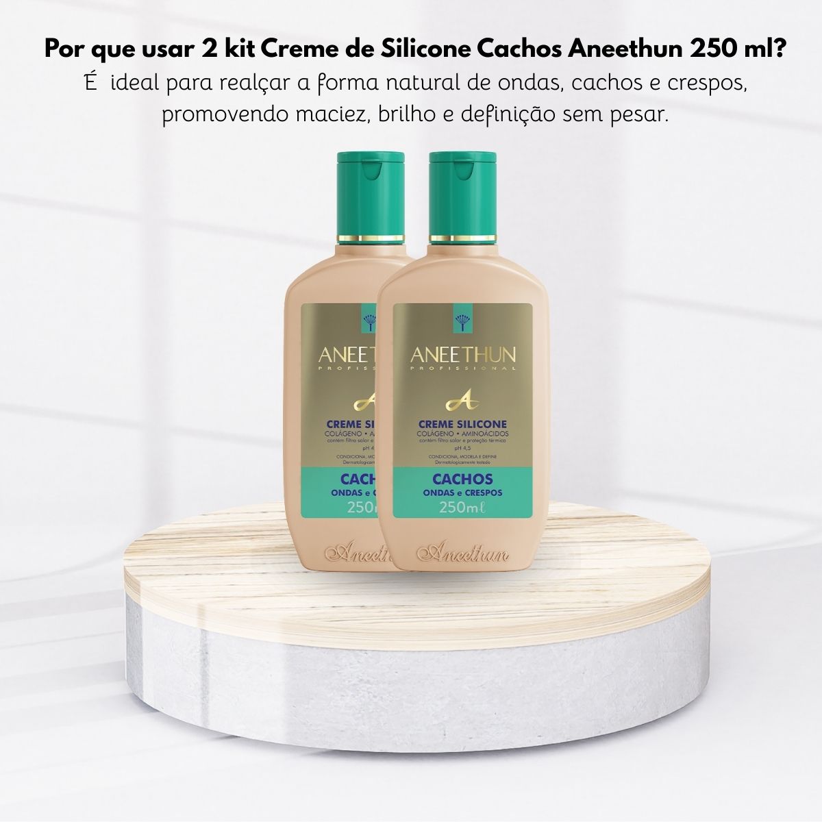Kit Aneethun Linha A 2 Creme de Silicone Cachos 250 ml para Cabelo Cacheado