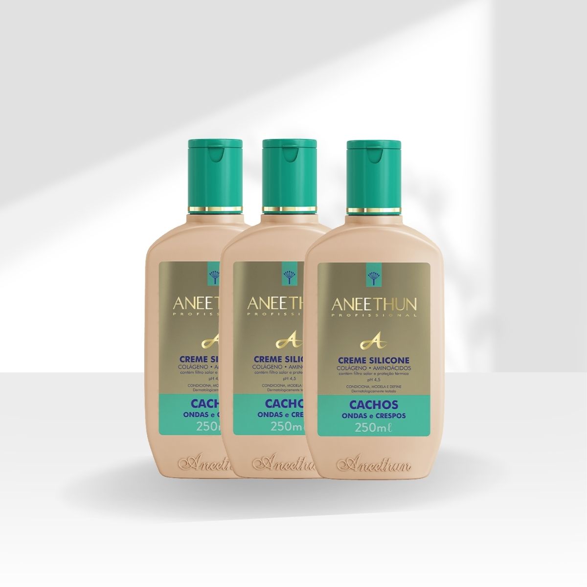 Kit Aneethun Linha A 3 Creme de Silicone Cachos 250 ml para Cabelo Cacheado