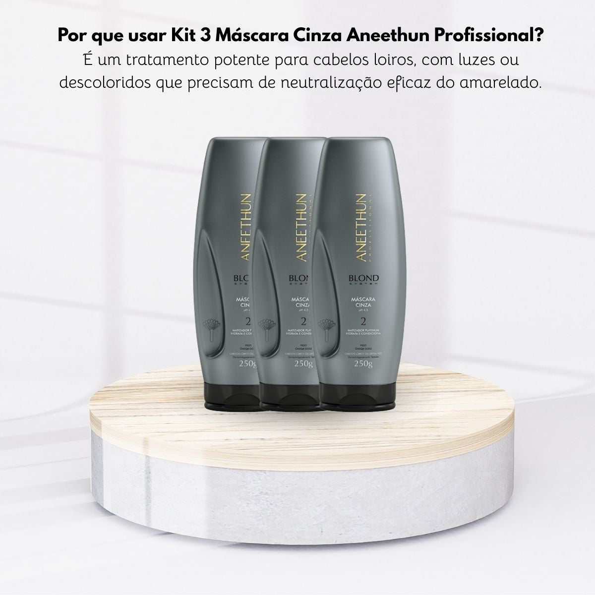 Kit Aneethun Blond System 3 Máscara Cinza 250 g
