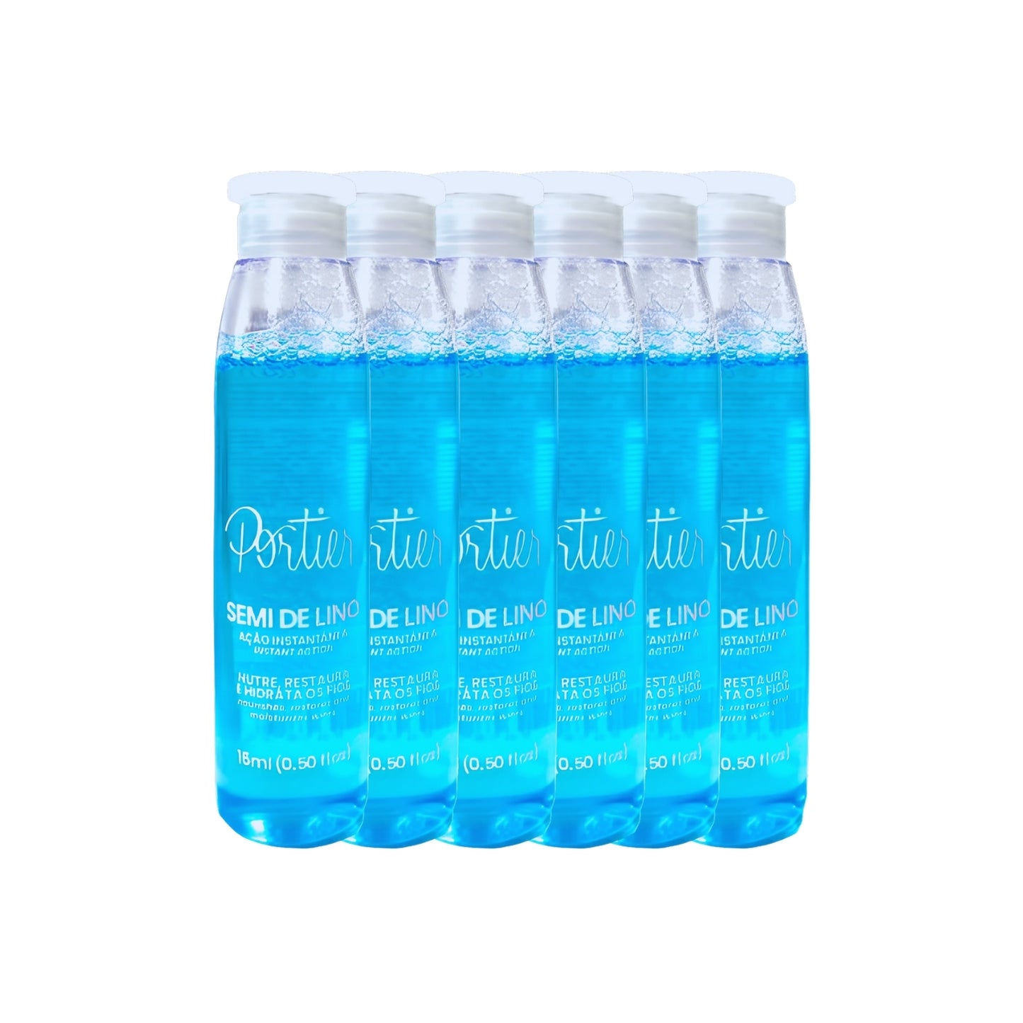 Kit Portier Semi de Lino Ampola Ação Instantânea 6 x 15 ml