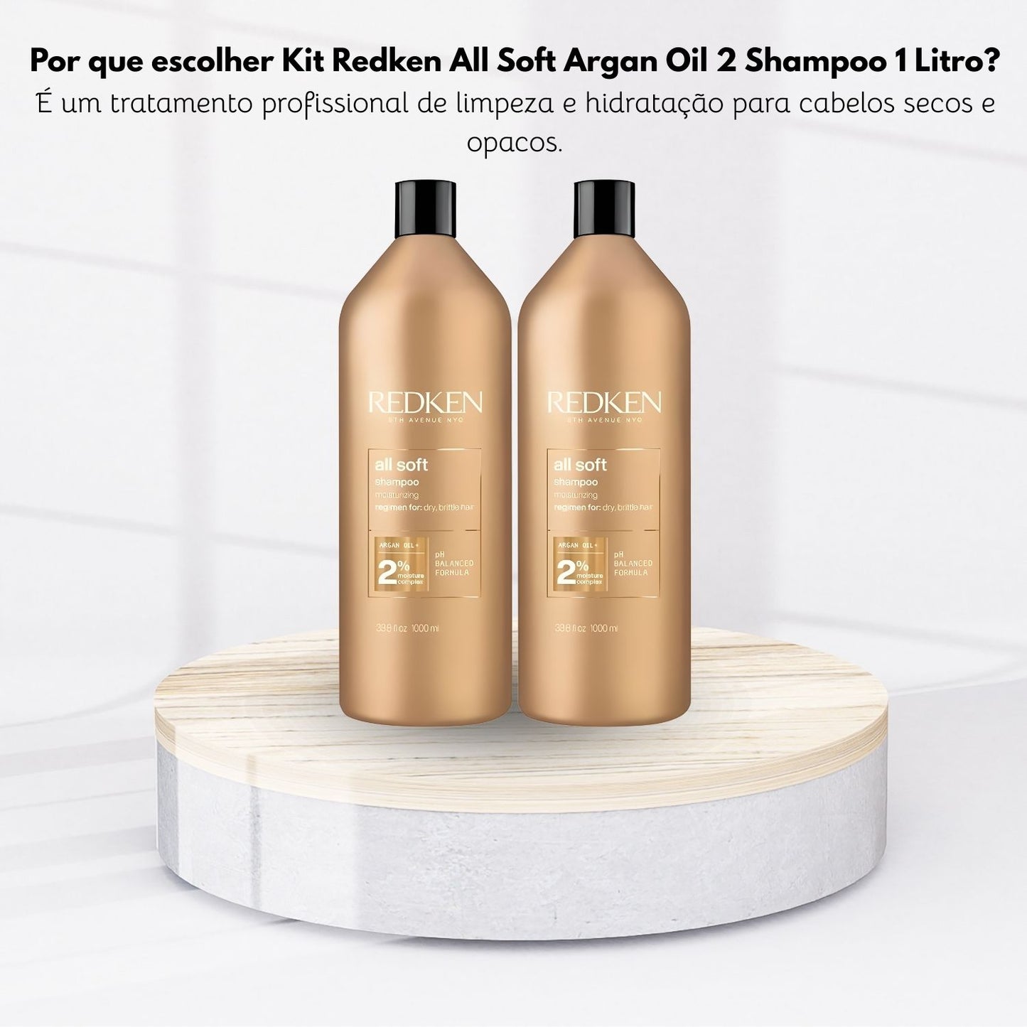 Kit Redken All Soft Argan Oil 2 Shampoo 1 Litro