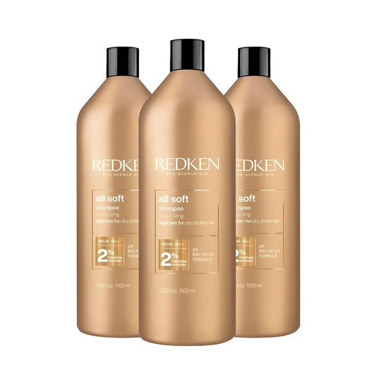 Kit Redken All Soft Argan Oil 3 Shampoo 1 Litro