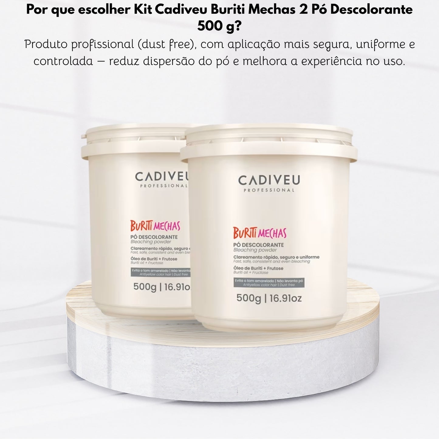 Kit Cadiveu Buriti Mechas 2 Pó Descolorante 500 g