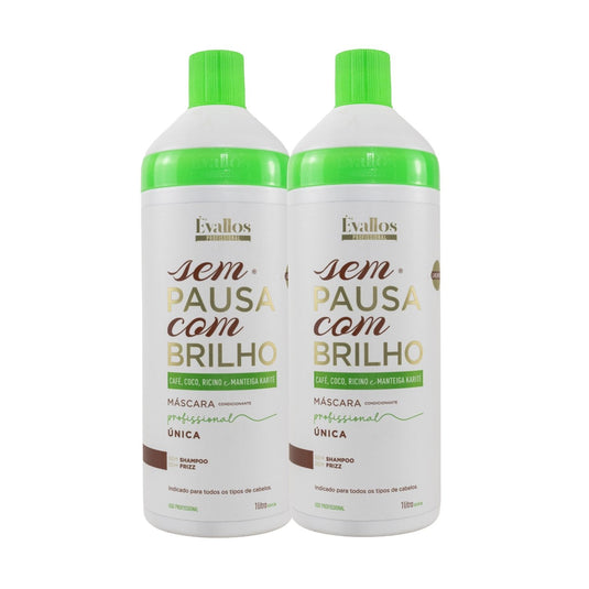 Kit Évallos Sem Pausa com Brilho 2 Progressiva 1 Litro