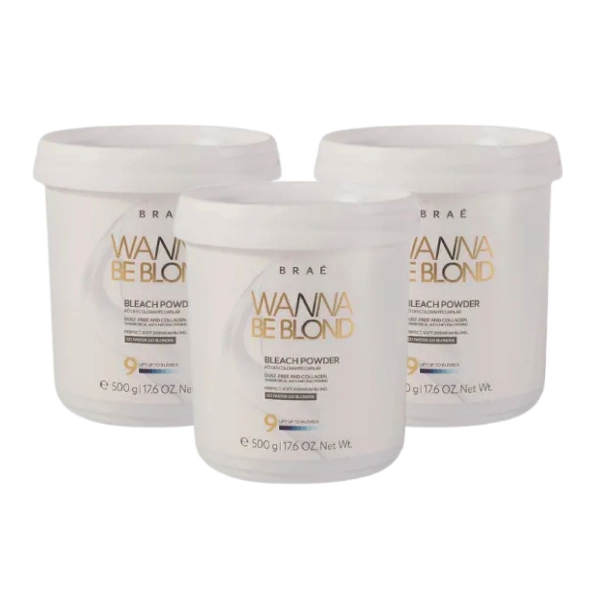 Kit Braé Wanna Be Blond 3 Pó Descolorante Capilar 500 g