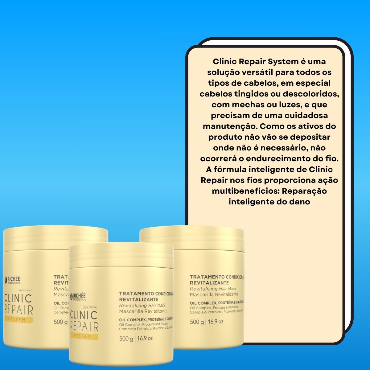 Kit Richée Clinic Repair System 3 Máscara 500 g