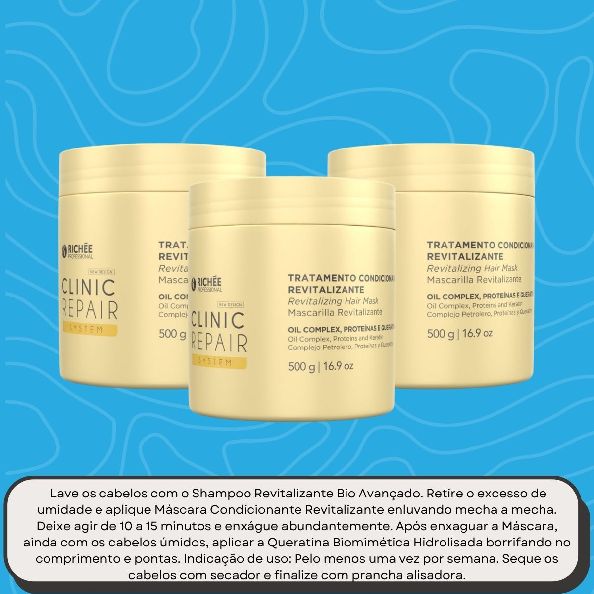 Kit Richée Clinic Repair System 3 Máscara 500 g