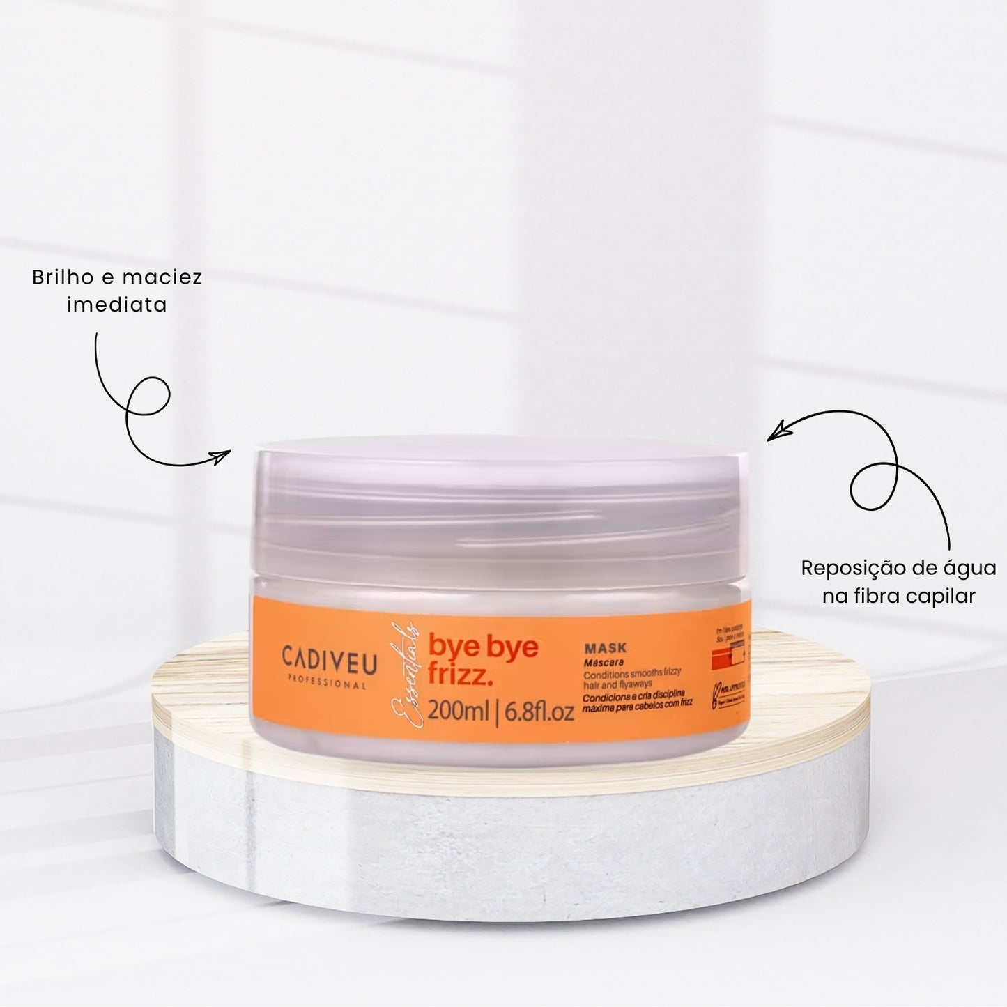 Kit Cadiveu Bye Bye Frizz Mask 2 Máscara Capilar 200 ml