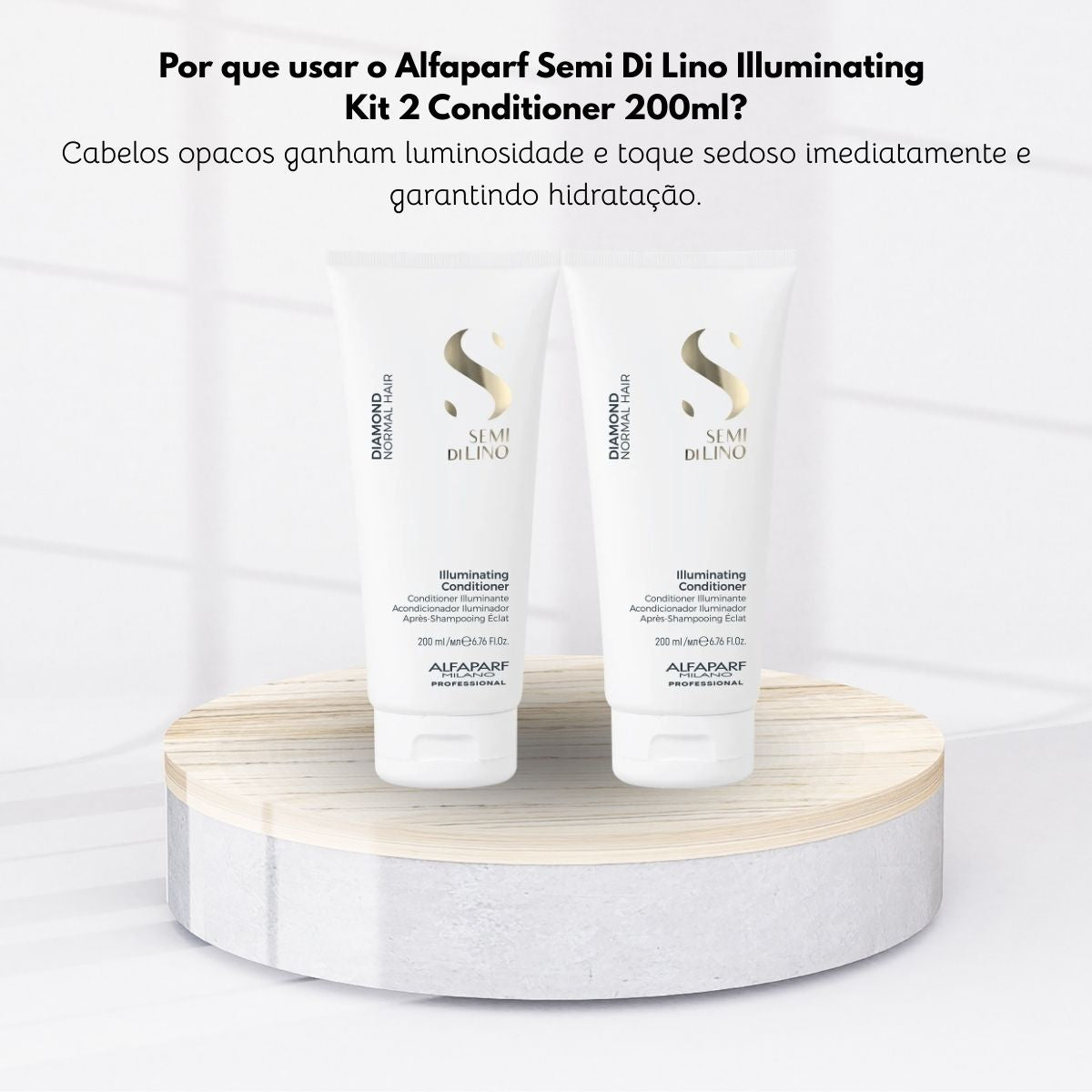 Kit Alfaparf Semi Di Lino Diamond 2 Condicionador 200 ml