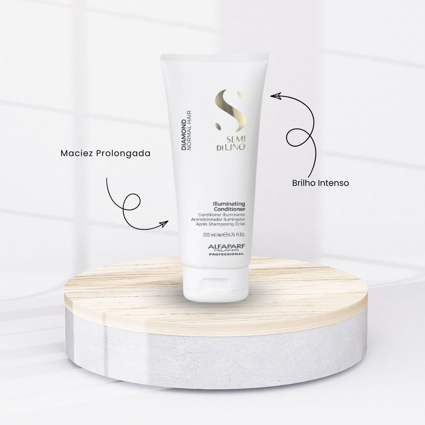 Kit Alfaparf Semi Di Lino Diamond 3 Condicionador 200 ml