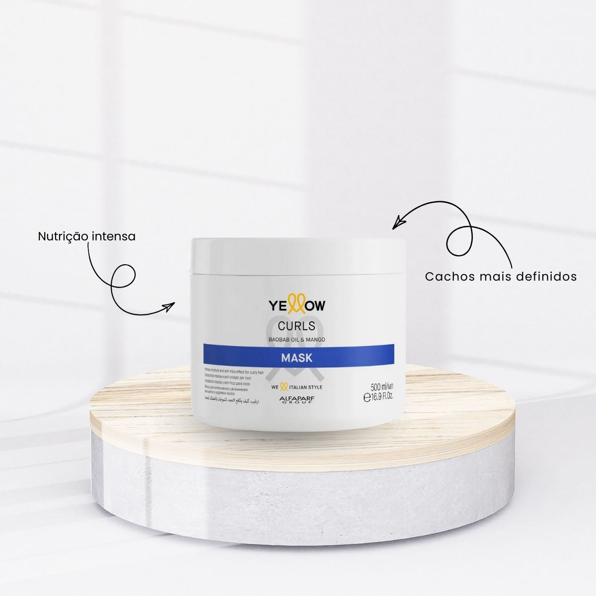 Kit Alfaparf Grouf Yellow Curls 3 Máscara 500 g