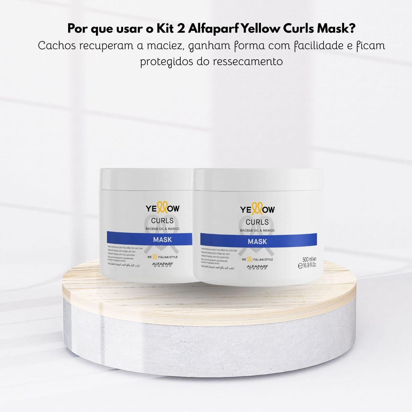 Kit Alfaparf Grouf Yellow Curls 2 Máscara 500 g