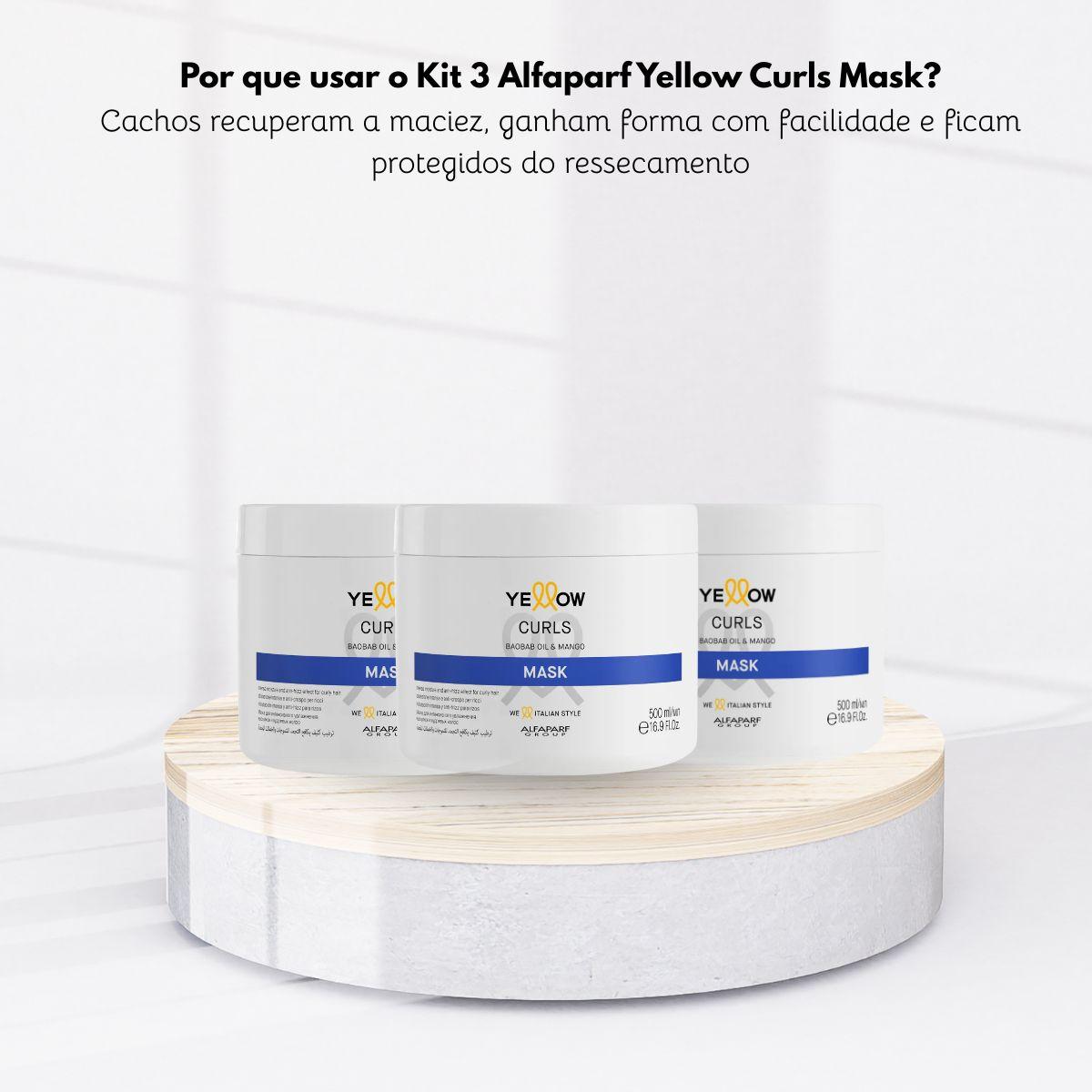 Kit Alfaparf Grouf Yellow Curls 3 Máscara 500 g