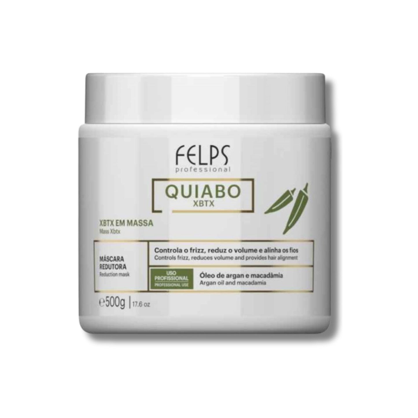Kit Felps Quiabo XBTX 2 Redutor de Volume em Massa 500 g