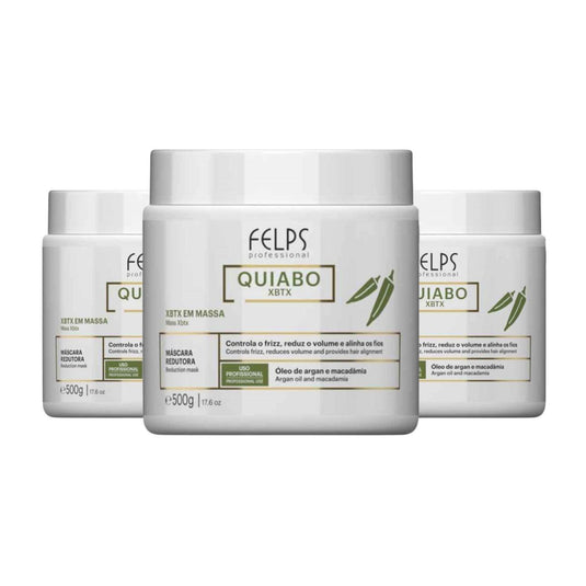Kit Felps Quiabo XBTX 3 Redutor de Volume em Massa 500 g