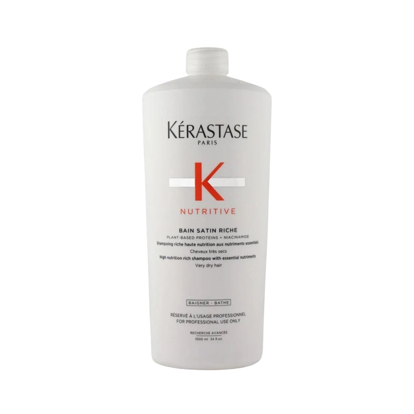 Shampoo Kérastase Nutritive Bain Satin Riche Shampoo Hidratante 1 Litro