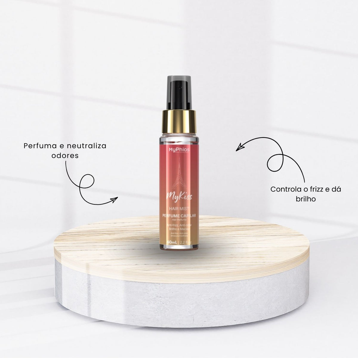 Perfume de Cabelo MyPhios Fragrância My Kiss Hair Mist 60 ml