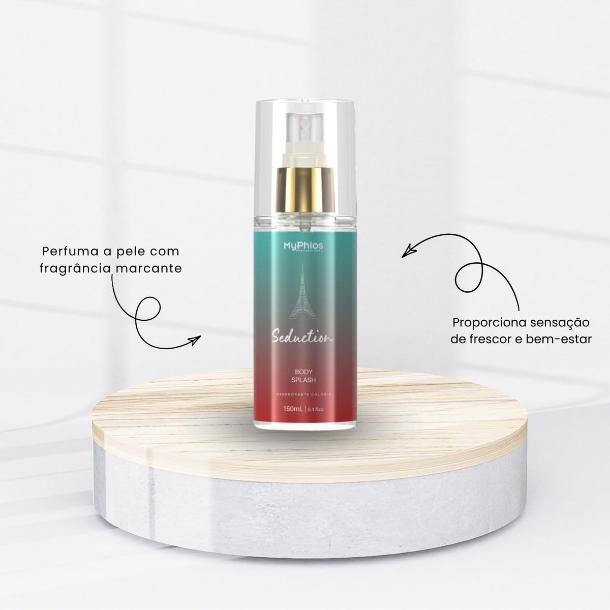 Body Splash MyPhios Seduction Fragrância Corporal Refrescante 150 ml