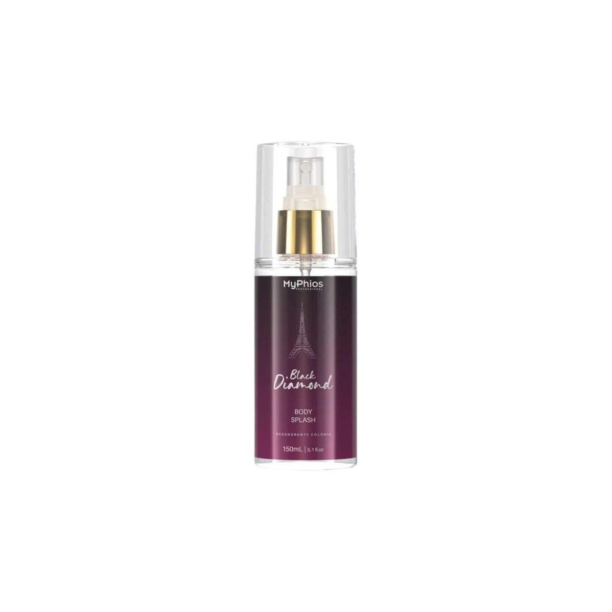 Body Splash MyPhios Black Dimond Fragrância Sofisticada 150 ml