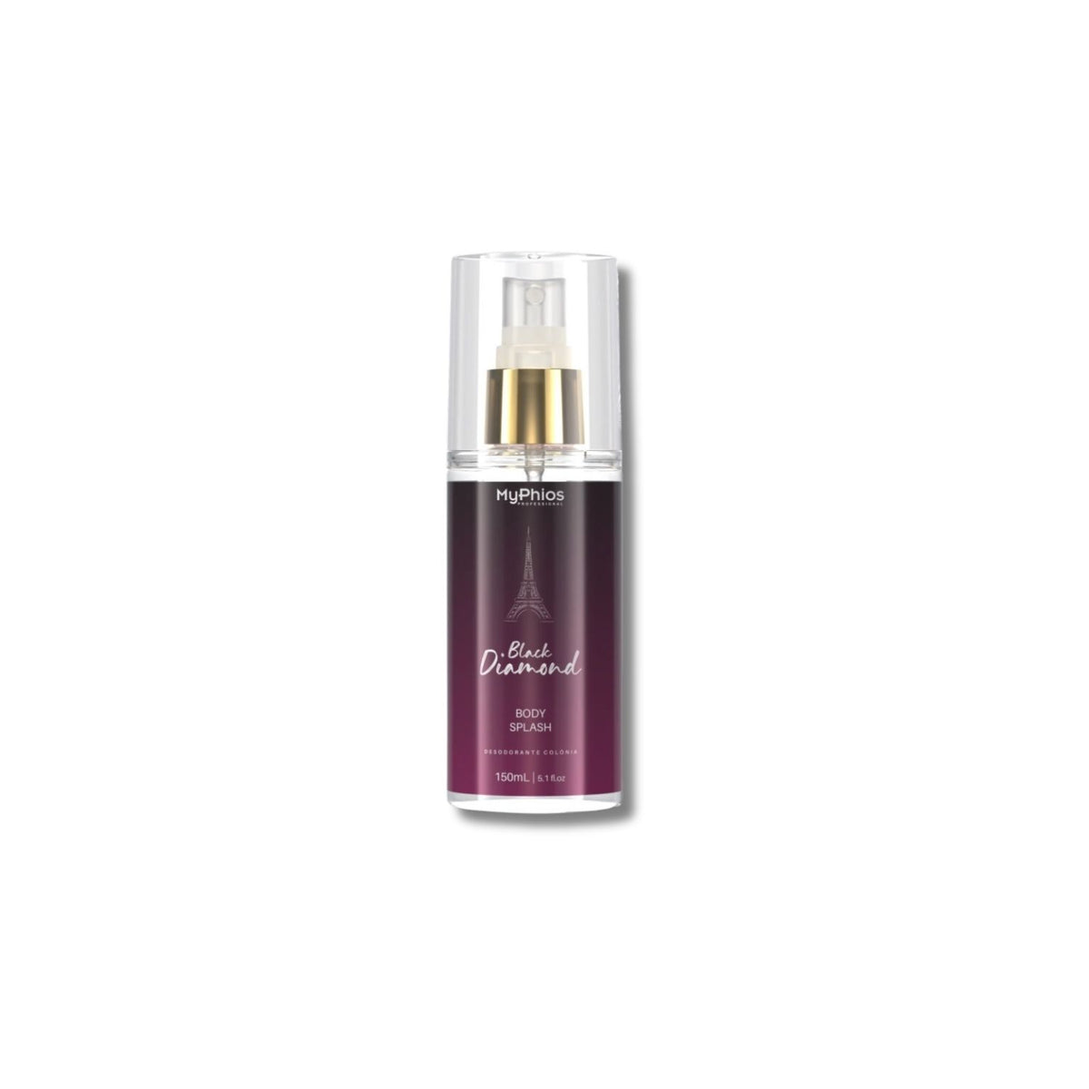 Body Splash MyPhios Black Dimond Fragrância Sofisticada 150 ml
