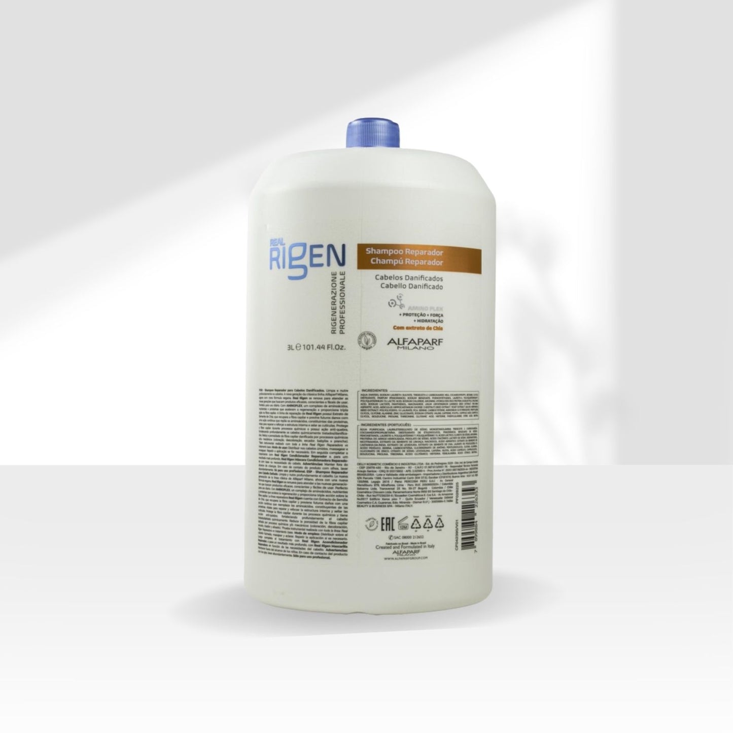 Shampoo Alfaparf Milano Real Rigen Reparador 3 Litros