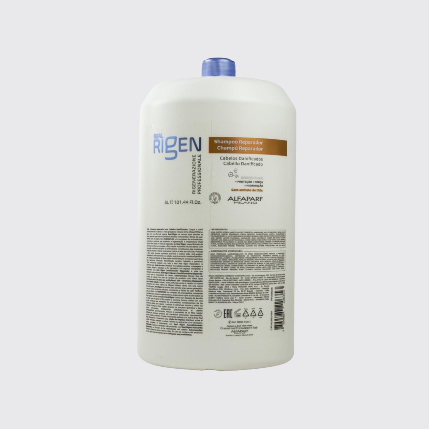 Shampoo Alfaparf Milano Real Rigen Reparador 3 Litros