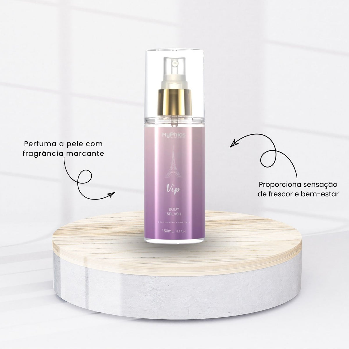 Body Splash MyPhios Vip Fragrância Leve e Refrescante 150 ml