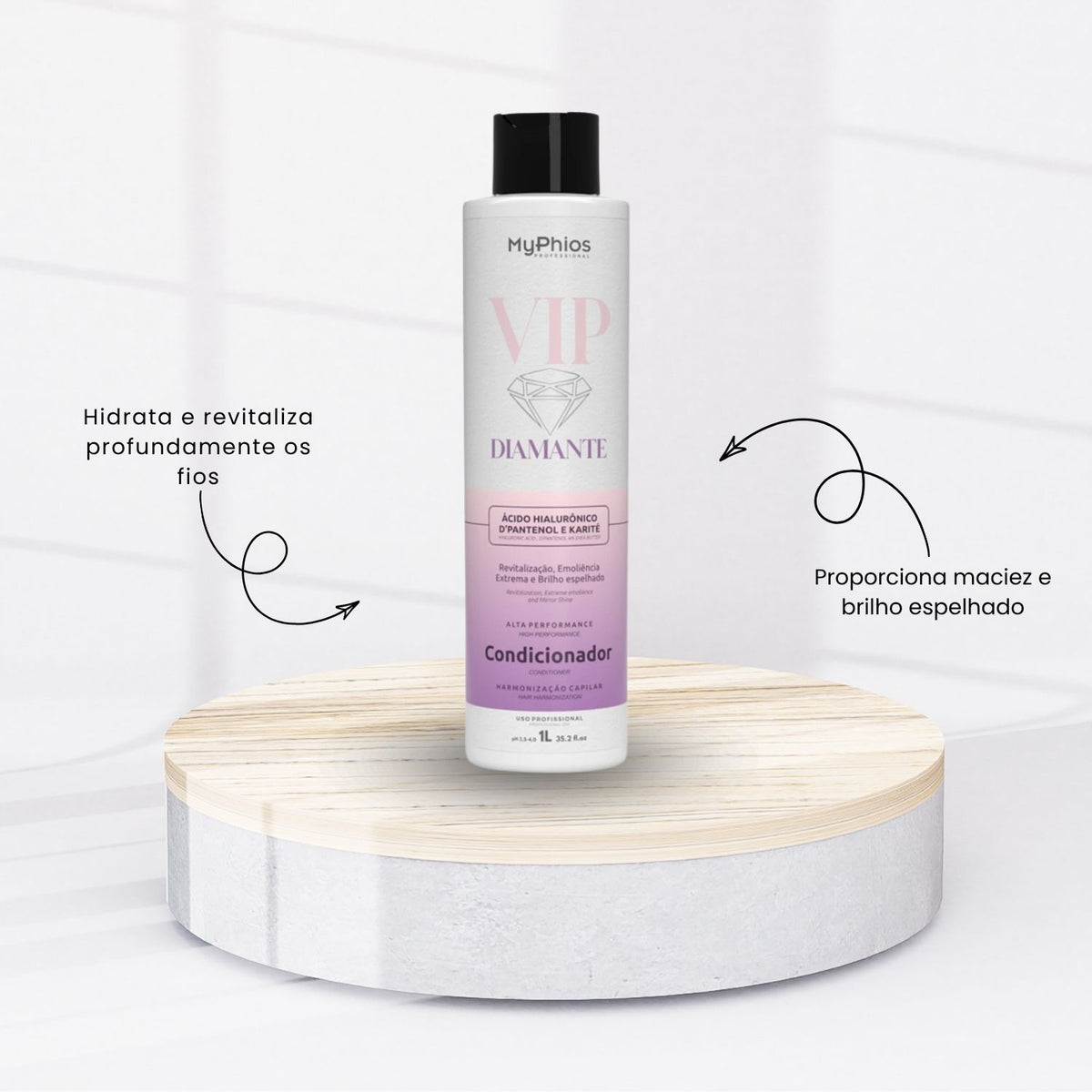 Condicionador MyPhios VIP Diamante Hidratação Brilho Intenso 1 Litro