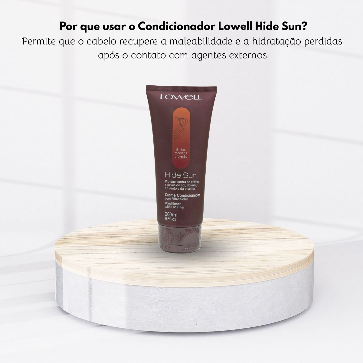Condicionador Lowell Hide Sun Com Filtro Solar 200 ml