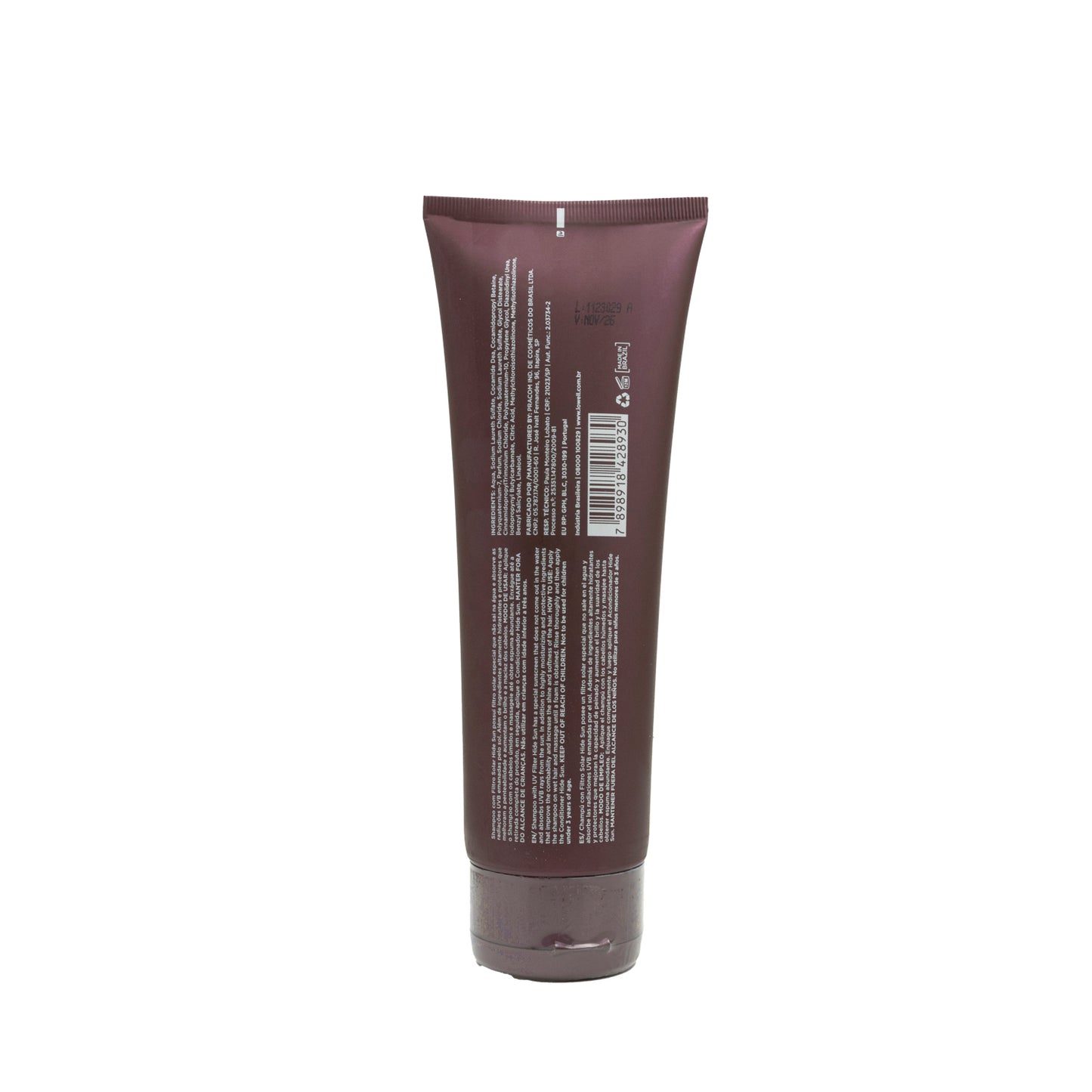 Shampoo Lowell Hide Sun Com Filtro Solar 240 ml