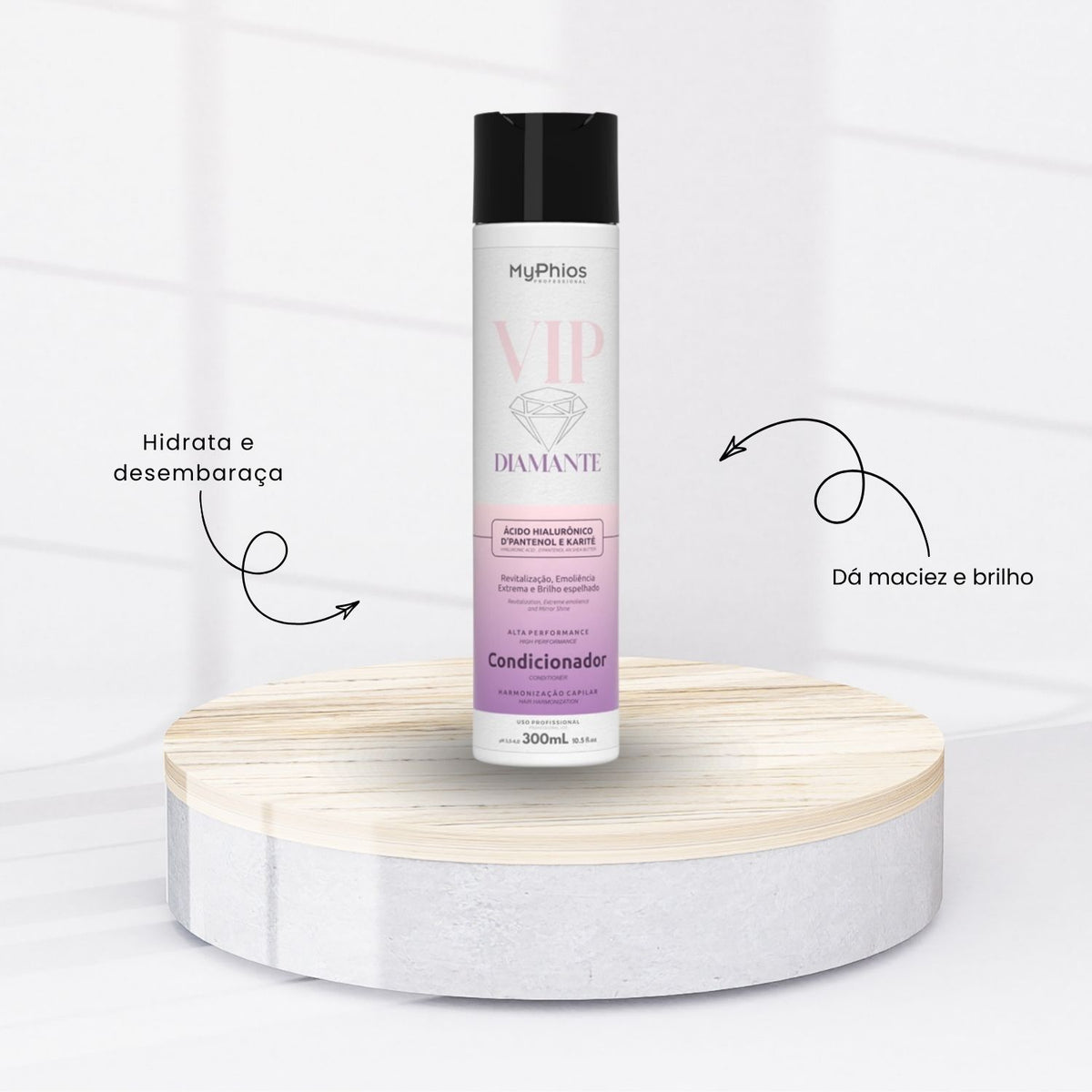 Condicionador MyPhios VIP Diamante Hidratação Brilho Intenso 300 ml