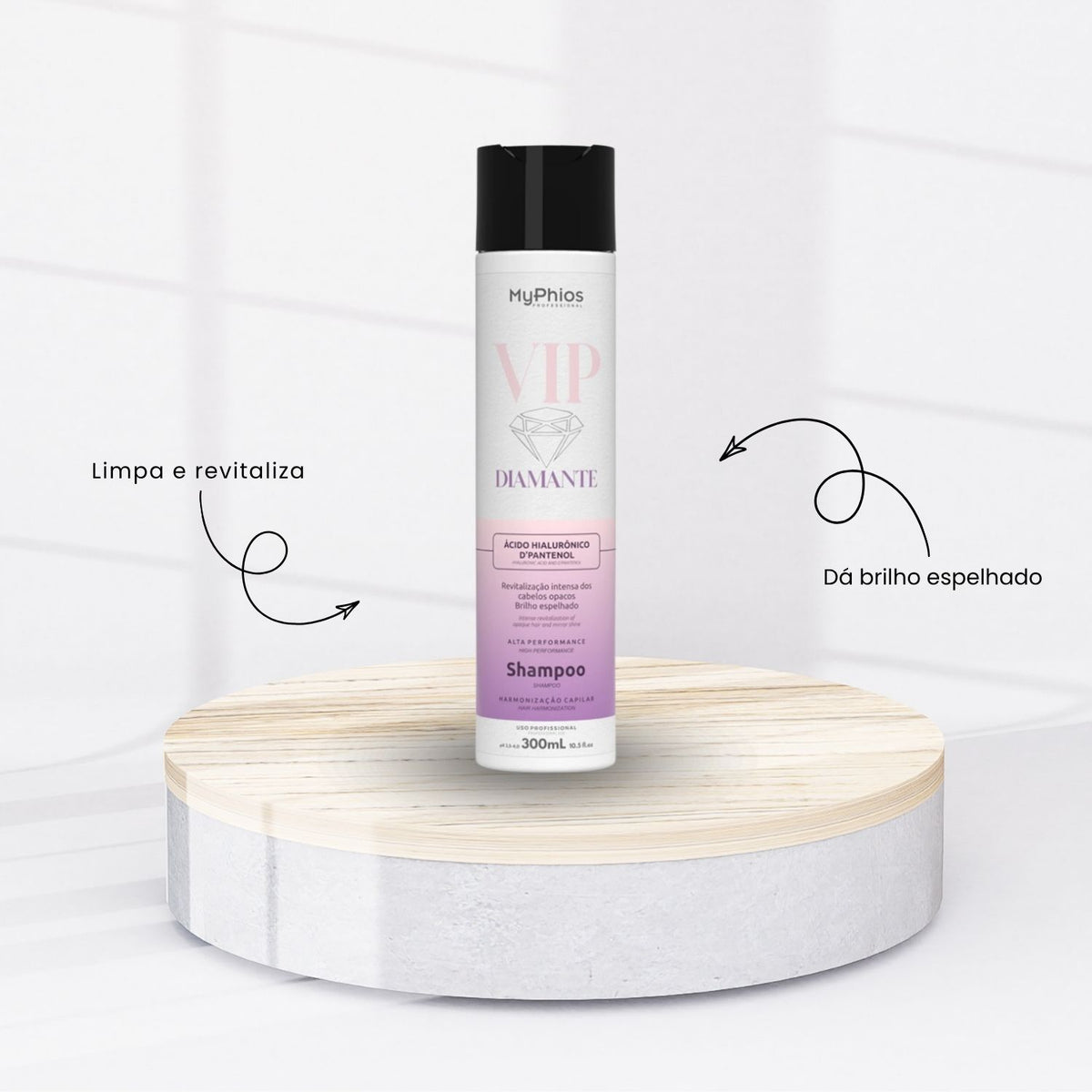 Shampoo MyPhios VIP Diamante Brilho e Maciez 300 ml