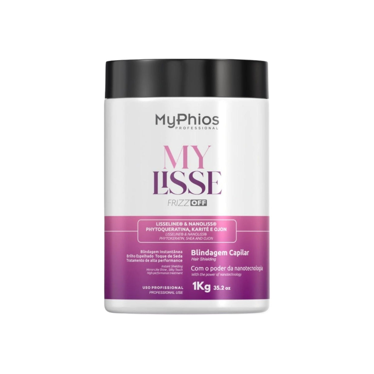 Máscara MyPhios Blindagem Capilar Frizz Off Cabelos Sedosos 1 Kg