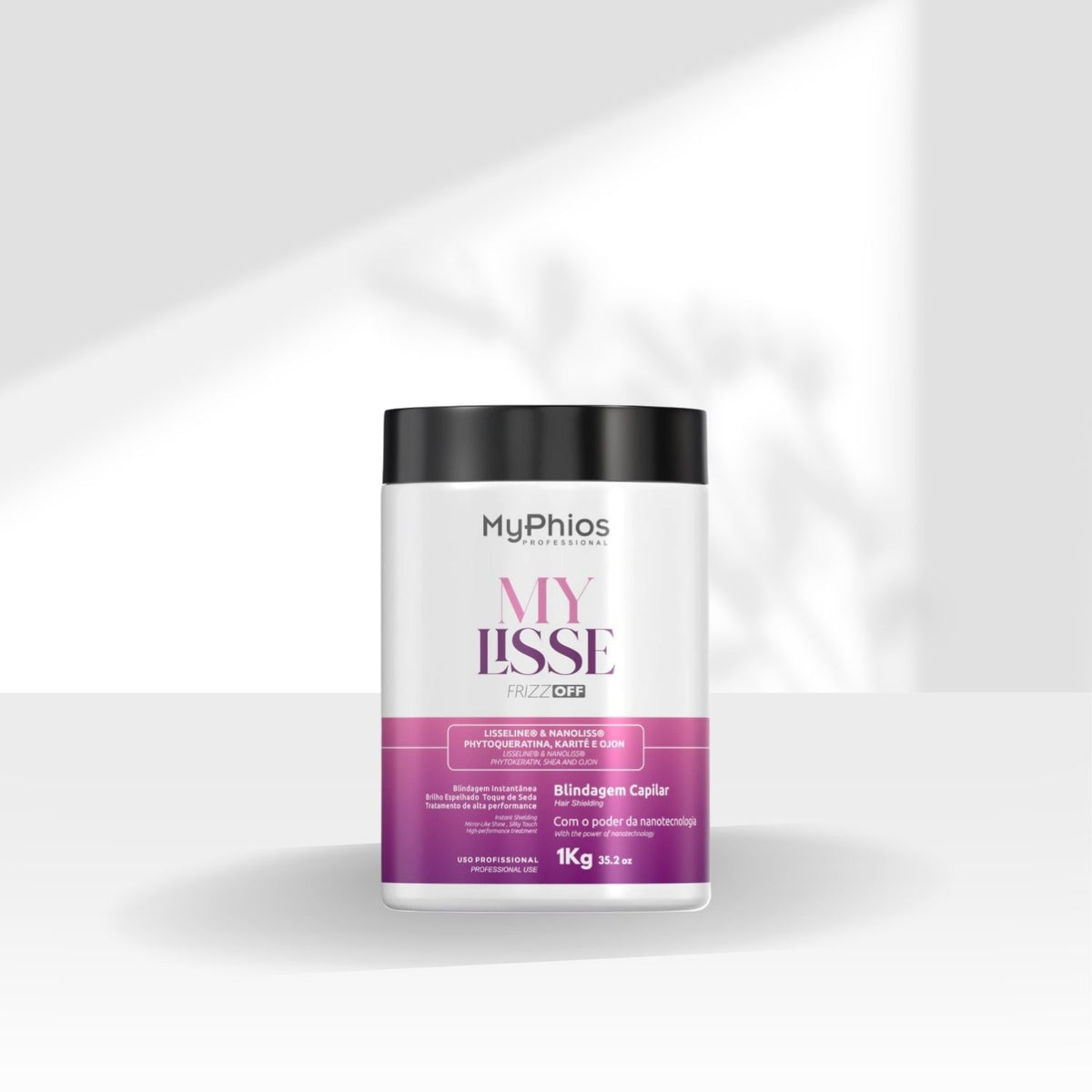 Máscara MyPhios Blindagem Capilar Frizz Off Cabelos Sedosos 1 Kg