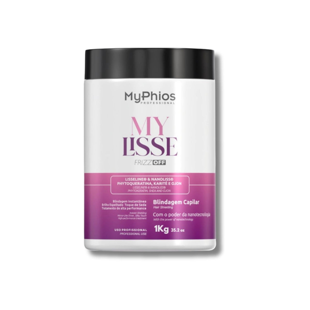 Máscara MyPhios Blindagem Capilar Frizz Off Cabelos Sedosos 1 Kg